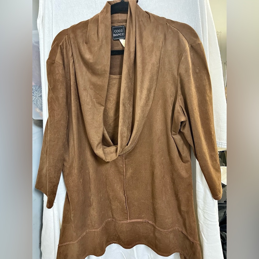 Suede feel Women’s tunic brown